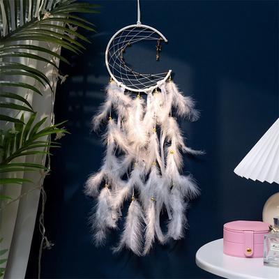 Boho Mond Traumfänger - Handgefertigtes Windspiel für Absolventen, Himmelsanhänger Dekor Geschenk