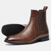 Chelsea Boots Men Retro Comfortable Brand Retro Fashion 2026 Leather Boots