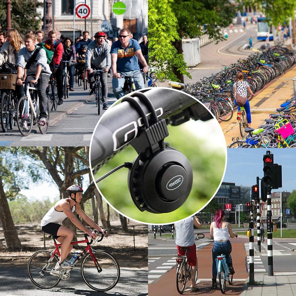 Bike Bell Charging Speaker USB Recharged Mini Electric Bike Horn 4 Modes Cycling Electric Bicycle Accessories for Scooter,