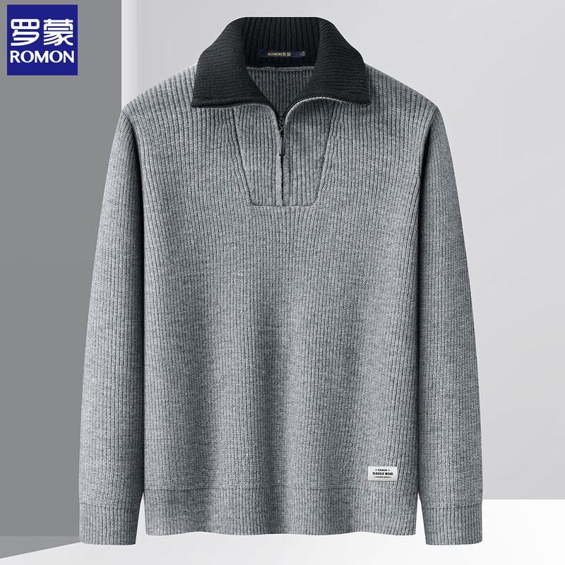 Luomeng Men's Half-Zip Knit Sweater & Casual Tops