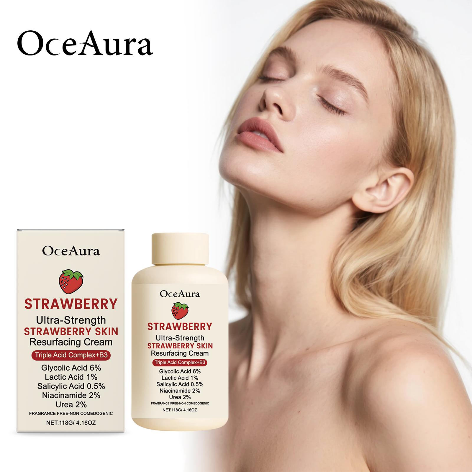 Клубничный крем Молочная кислота Салициловая кислота Улучшает тусклость Увлажнение Осветление кожи Омоложение Крем с никотинамидом 118 г 118g