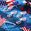 1/5/24Pcs Independence Day Glasses Flag Red Striped White Blue Star Set Pattern Shutter Glasses