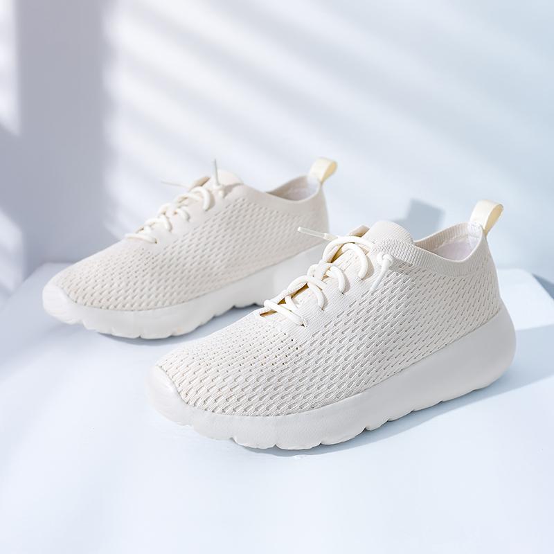 Fashion Man Shoes Knitting Sock Sneakers New Lightweight Soft-soled Running Shoes for Women Flying Woven Round Head Casual Breathable Me