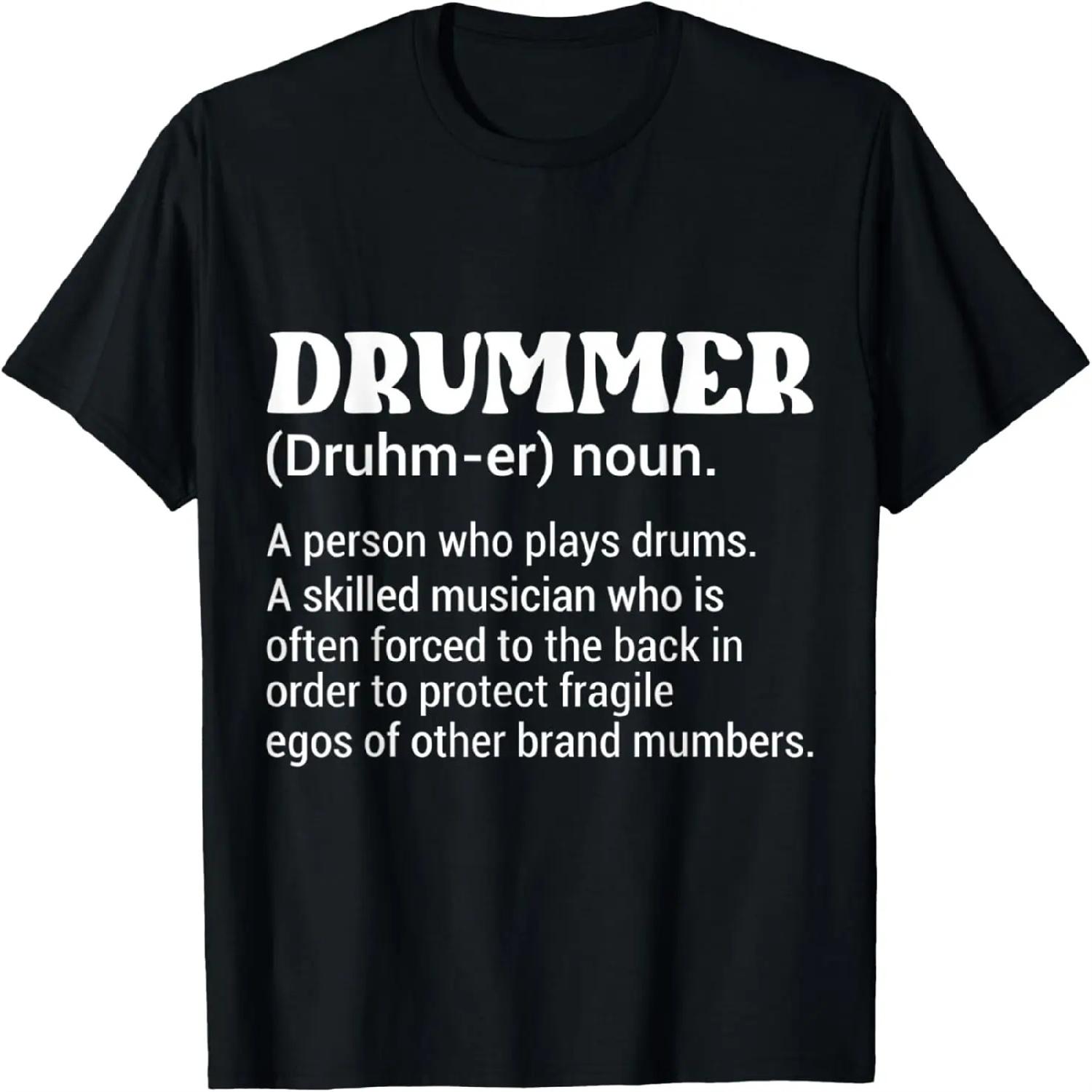 Skeleton Playing Drum Cute Funny Drums T-Shirt S