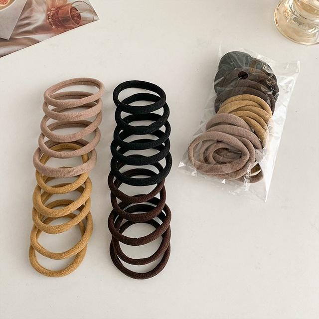

20 шт. Бесшовный набор Высокая резинка Эластичная резинка для волос Женская Базовая Универсальная Резинка для волос Повязка на голову Женский Аксессуар для волос