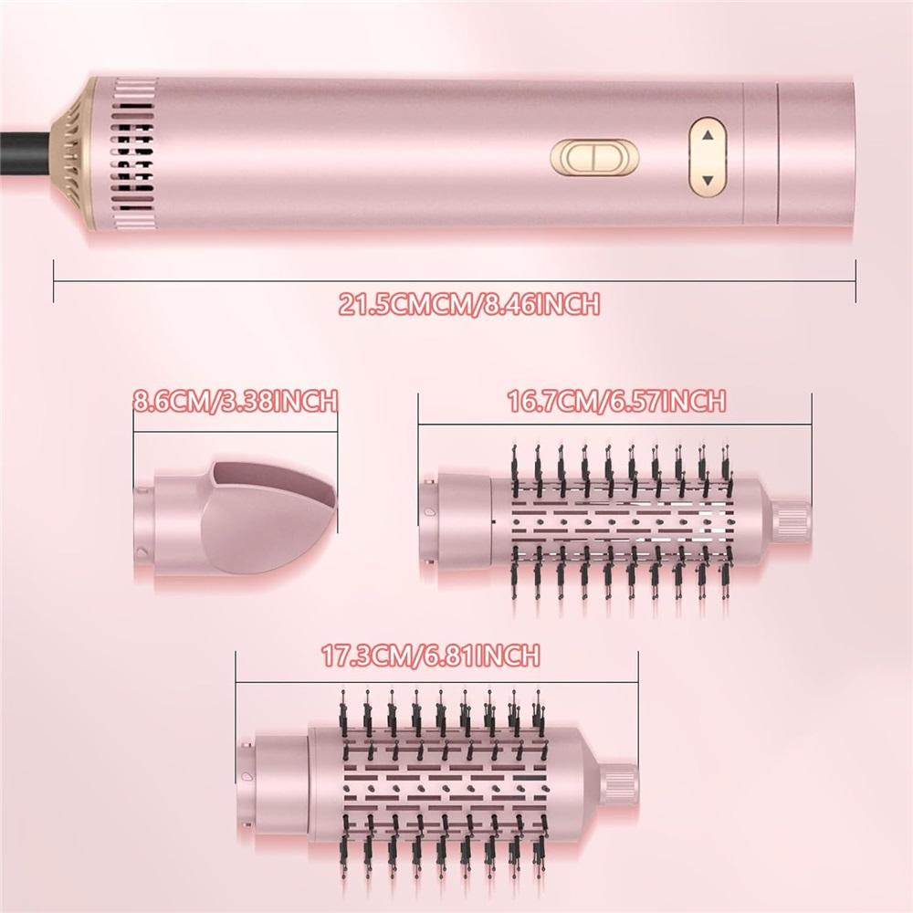 3-In-1 Curling Comb And Heated Brush, 200 Million Negative Ions Hair Styling Tool, Hair Set Including 38/50mm Hot Brushes And A Hair Dryer