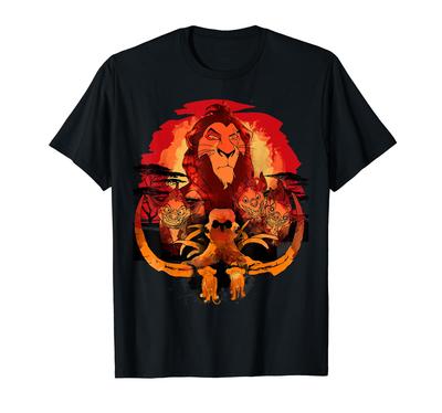 Disney Der König der Löwen Scarwatch Simbanara Dunkles Aquarell T-Shirt