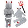 Tumao Halloween Duivel Hoodie en Trainingspak voor Kinderen, Lange Mouw, Halloween Cosplay, Schattig Duivel Kostuum voor Jongens en Meisjes, Kinder Kostuumset (Maat 100,