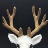 Realistic Reindeer Figures Christmas Decorations Plush Deer Model Collectible Table Desk Ornaments Home Decors Gift
