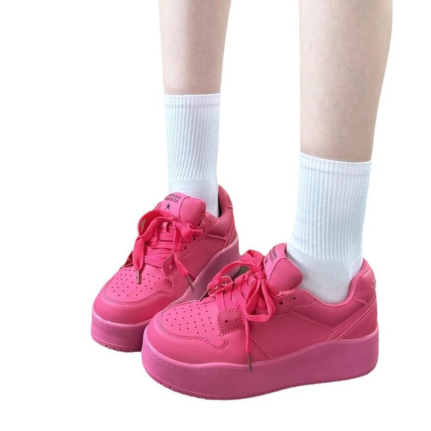 Source 2025 summer dopamine platform heightening board shoes women's ins tide 2025 new versatile sports fashion break