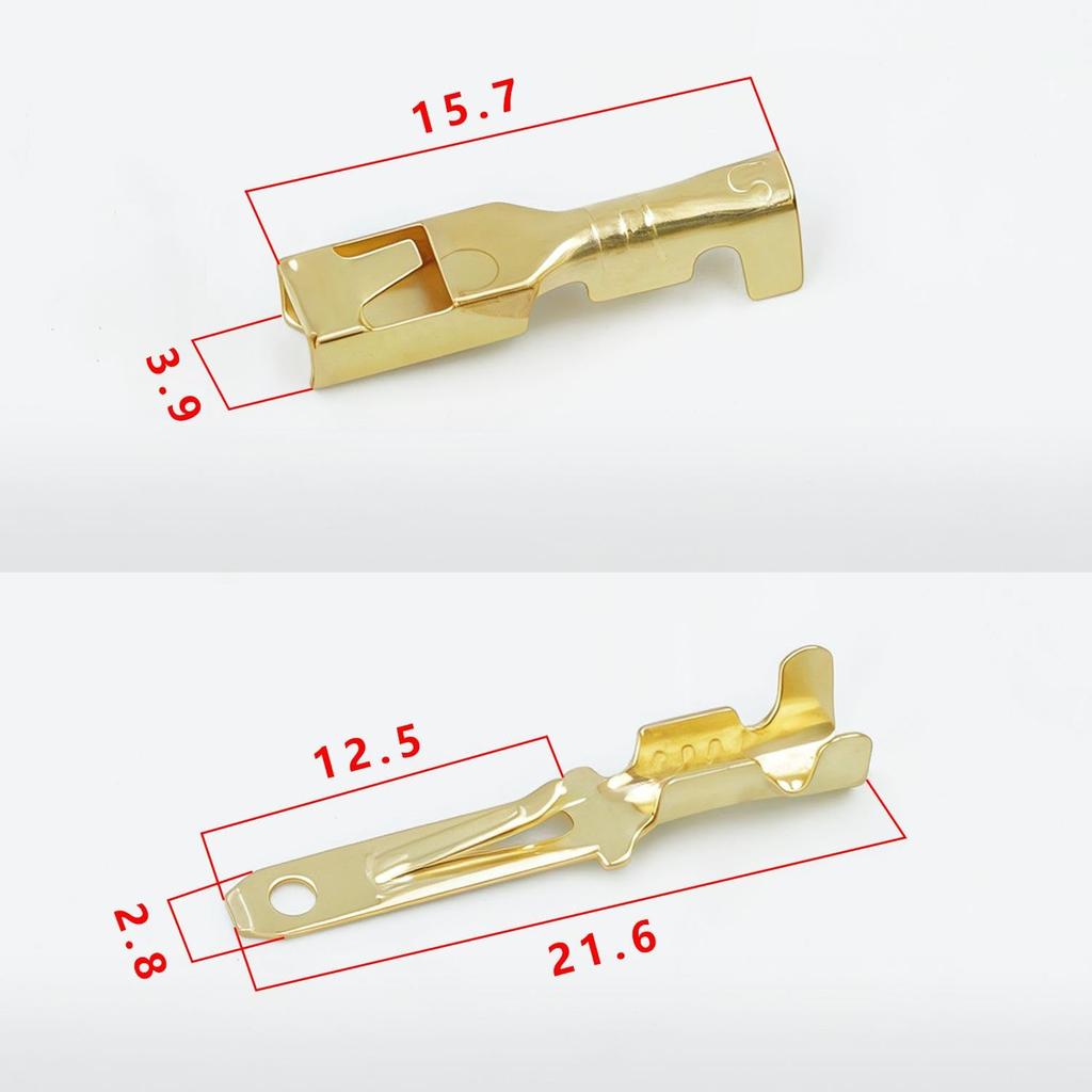 Zestaw złączek KKLM, 10 szt. 3-pinowe złączki kablowe, 60 szt. styków 2,8 mm