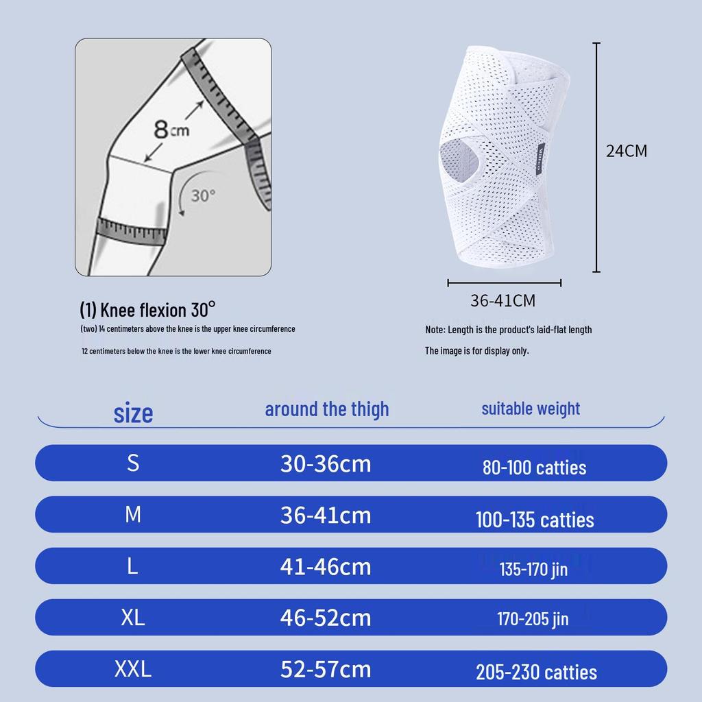 Men's Lightweight Summer Knee Support for Running, Mountaineering & Rope Skipping - Non-slip, Breathable Patella Strap