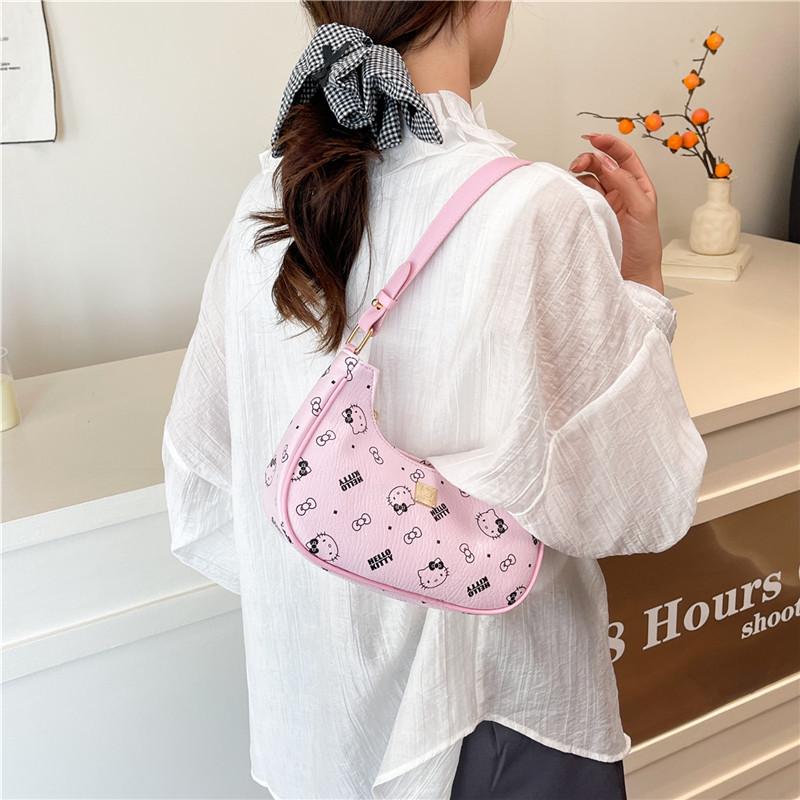 Korean Style Versatile Women's Shoulder Bag - Autumn/Winter Fashion Dumpling Print Bag