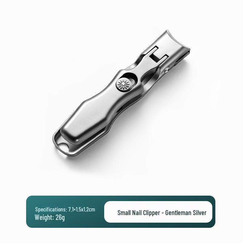 Anti-Splash Self-Locking Nail Clippers for Thick Toenails, Large Opening, 3CR13 Steel
