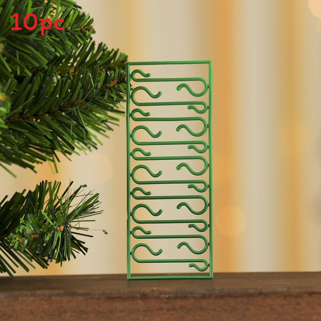 

Hanging Christmas Ornament Clips Set Plastic Hooks For Decorations Holiday Green Hook