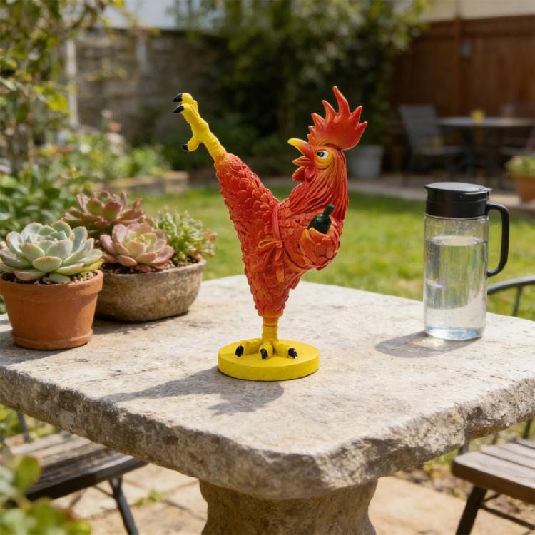 Martial Art Chicken Figurine Resin Craft Drunken Kung Fu Rooster Statue For Living Room Desk Shelf Decorative Ornament