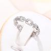 925 Sterling Silver Shiny Full Diamond Ring Chain Shaped Diamond and Zirconia Index Ring Cubic Zirconia Cocktail Rings CZ Diamond Ring Eternity