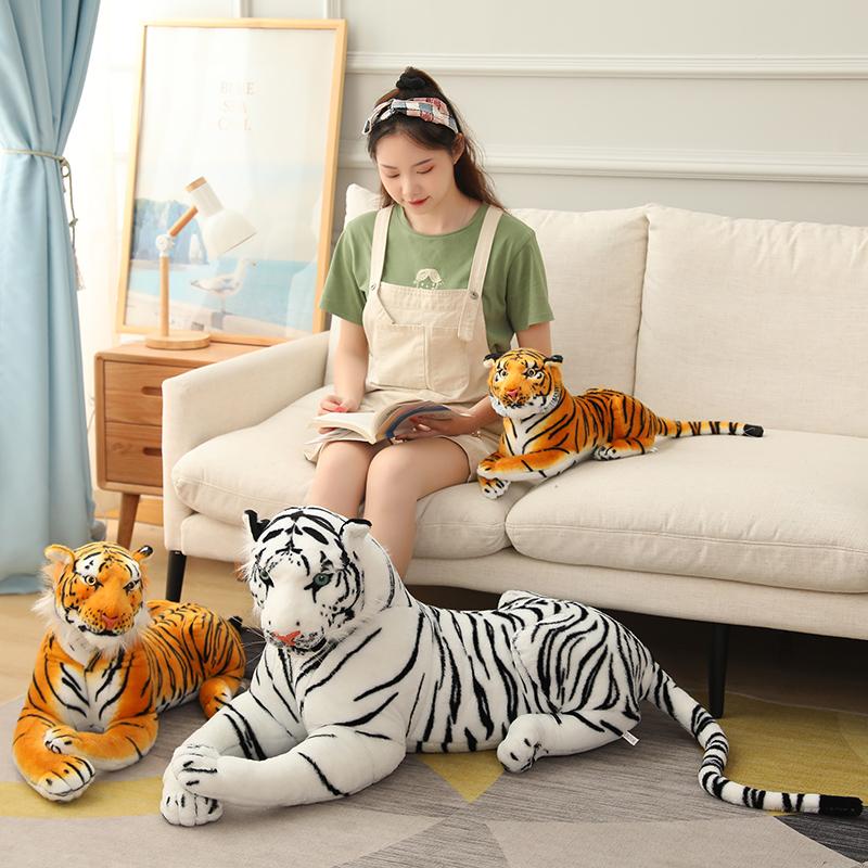 Creative Realistic Tiger Stuffed Toy Cute Simulation Siberian Tiger Plush Toy Baby Sleep Comfort Doll Room Decoration Children Birthday Gift