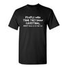 The Person Who Thinks He Knows Everything. Cartoon Humor. 100% Cotton. Casual and Fashionable T-shirt Top.