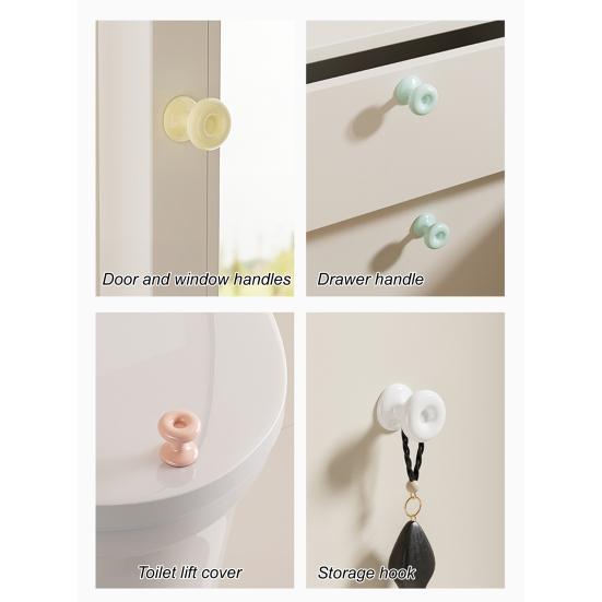 2Pcs Toilet Press Easy To Use Cleaning Tape Toilet Button Switch Donut Shape Toilet Press Switch Toilet Accessory