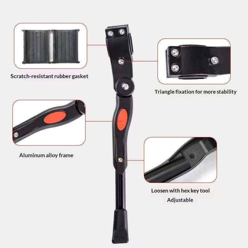 Adjustable Bicycle Kickstand Parking Rack Bicycle Side Support Kickstand For 22 24 26 Inch Mountain Bike 1Pc