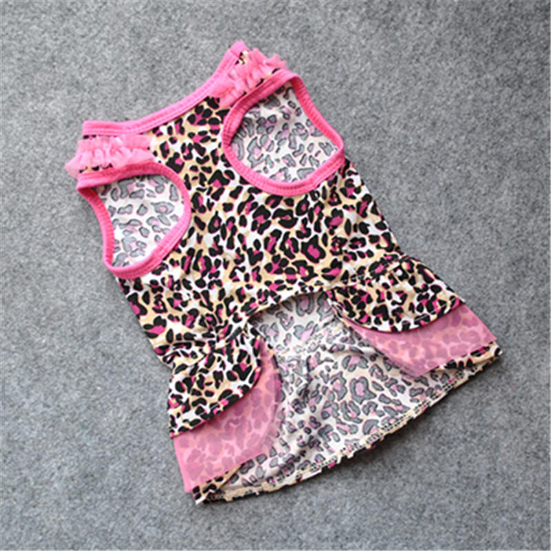 Warm Dog Coats Pets Leopard Pattern Tutu Coat Dress Puppy Hoodies Both Sides Wear Dog Clothes Puppy Clothes Ropa Perro
