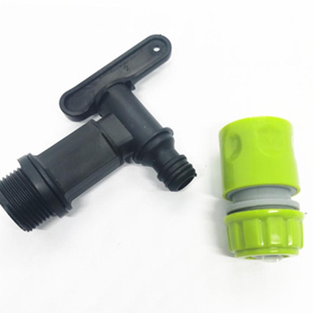 3/4 Inch For BSP Water Butt Tap with Quick Click Compatible Hose Connector for Adjustable Flow and Secure Hose Attachment