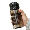 Summer Student Cold Water Cup One-button Lock Bullet Cover Direct Drinking Water Cup Anti-drop Wear-resistant Water Bottle