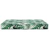Outdoor Sofa Cushion with Leaf Pattern 80 x 80 x 8 cm Polyester