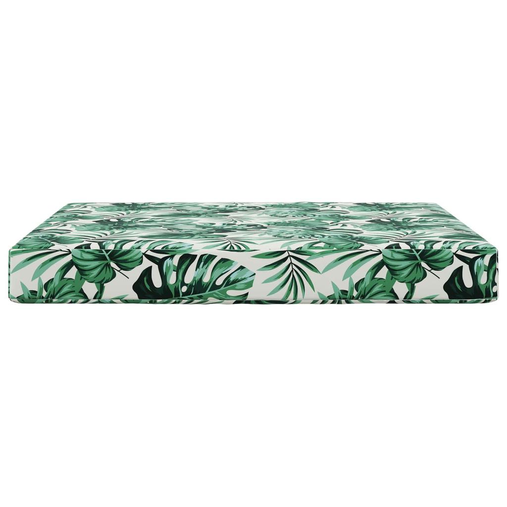 Outdoor Sofa Cushion with Leaf Pattern 80 x 80 x 8 cm Polyester