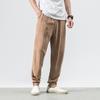 Chinese-style Linen Pants for Men, Thin, Loose and Casual Pants, Harun Pants, Nine-inch Pants, Cotton and Linen Lantern Pants for Men