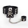 Genuine leather skull trendy accessories punk bracelet jewelry bracelet ring