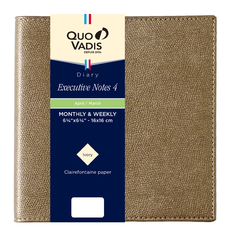 

QUOVADIS Diary Executive Notebook 4/Club (Weekly Vertical, Square Size 16x16cm) Copper qv60202co мідний