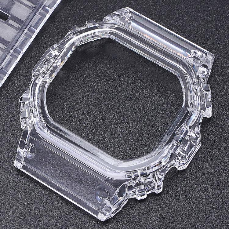Replacement Transparent Resin Strap+PC Bezel for Small Cube Gold Bricks For  Casio G-Shock GMW-B5000 Watch Band
