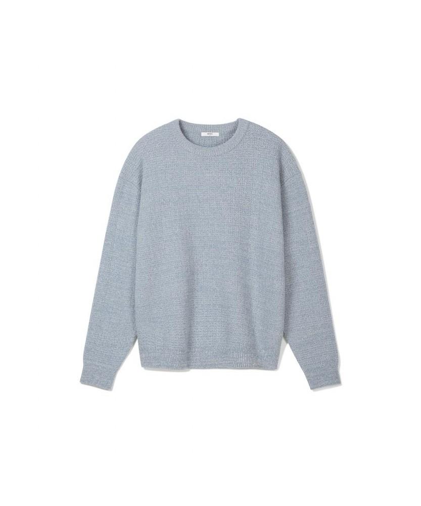 NOTIG Stripe Pattern Round Knit Blue_Okw3Swrl105B1