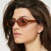  Oval Sunglasses Women Luxury Brand Designer Vintage Small Oval Sun Glasses Retro Men Rivets Sun Glasses Oculus