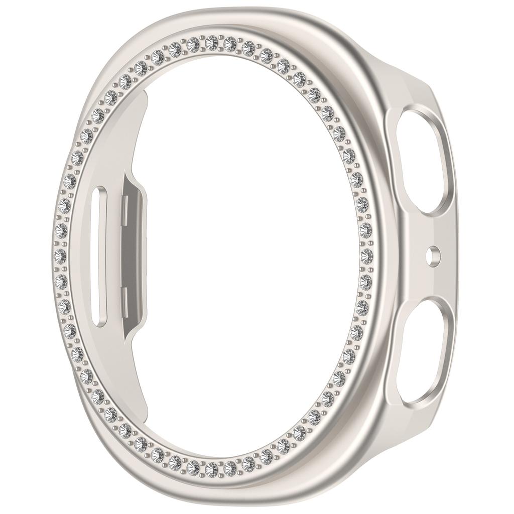 Bling PC Průhledné Ochranné Pouzdro Pro Samsung Galaxy Watch8 40mm 44mm Diamantové Křišťálové Pouzdro Tvrdý Kryt Ochranný Rám Hodinek