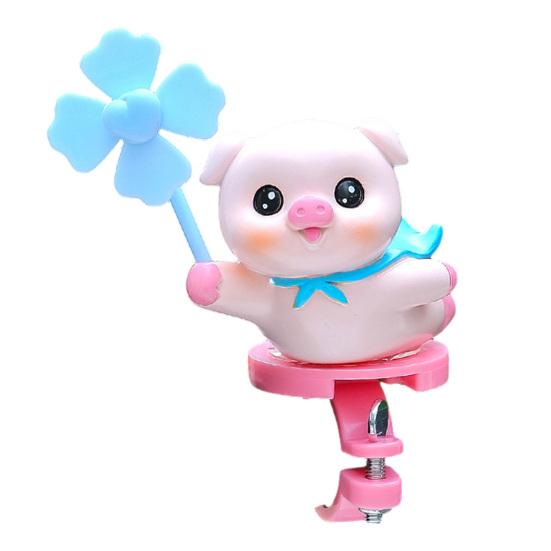 Cartoon Windmill Car Decoration with Soft Doll Cute Rotary Ornament for Dashboard Handlebar & Vent Solar/Manual Spin Fun Summer Gift for Car Bike