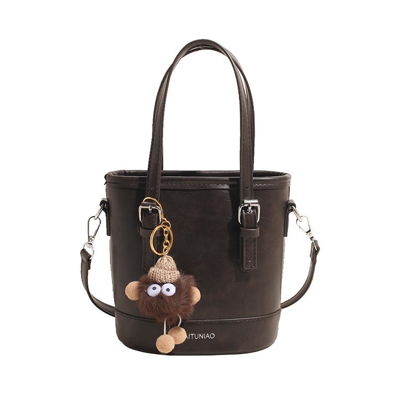 Herbst und Winter Retro Handtasche Tasche Damen neue Mode vielseitige Schulter Umhängetasche Premium Bucket Bag