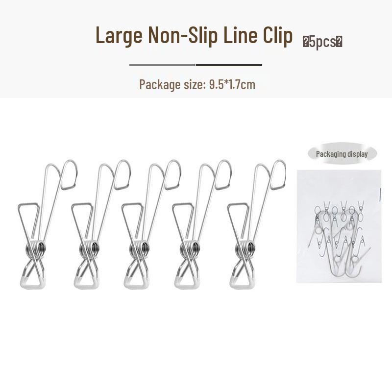 Multi-functional Japanese Stainless Steel Cloth Hanger Clips - No Trace, Strong Grip for Drying and Fixing Clothes