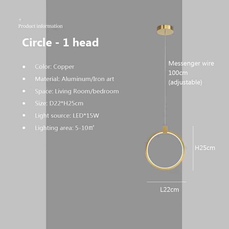 Modern LED Minimalist Pendant Light Chandelier For Bedroom Restaurant Living Room Gold Black Hanging Lamp Decoration Fixtures