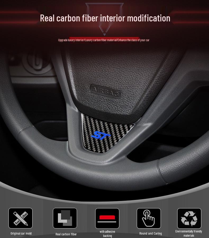 Ozdobný kryt volantu z uhlíkových vláken pro Ford EcoSport/Fiesta