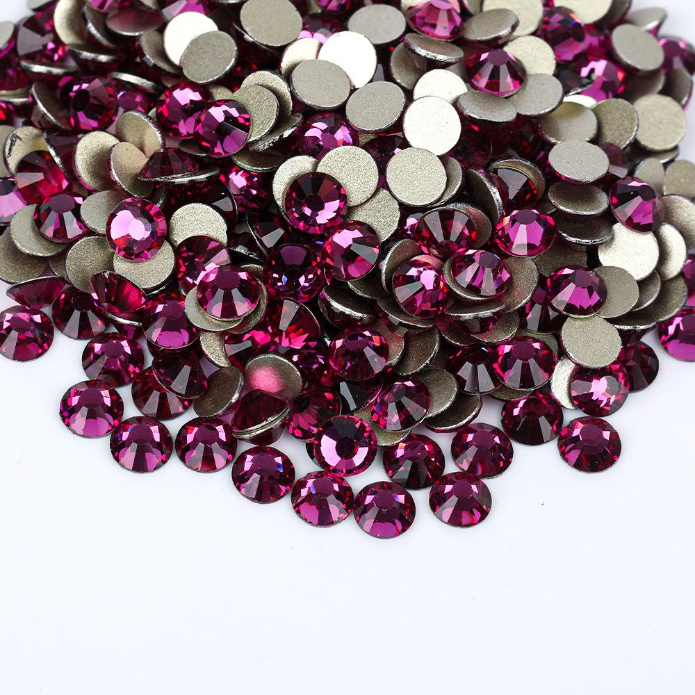 Weichen, Gold Bottom Mixed Glass Flat Bottom Diamond Nail Drill, Decorative Mobile Phone Case Diy Nail Accessories Rhinestone Jewelry