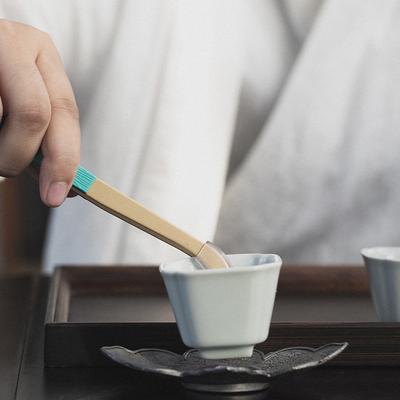 New Chinese Style Brass Tea Clipper 6 Gentleman Tea Ceremony Brass Wood Combination Tea Clipper Tea Tweezers Home Goods