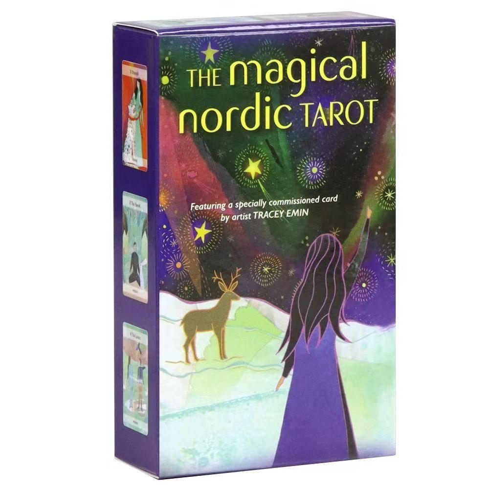 10.3*6cm Magický severský tarot Kompletní balíček 79 karet inspirovaný starými severskými mýty a folklórem