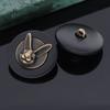 6 Pcs 25mm Vintage Copper Rabbit Head Decorative Buttons, Antique Brass Finish with Black Accents, Large Shank Metal Buttons for Clothing, Hats