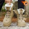 Men's Waterproof Snow Boots with Plush Lining, Anti-Slip and Wear-Resistant Sneaker Sole, Warm Winter Casual Boots
