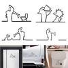 La Linea Minimalistická Kresba Samolepka na Auto Nárazník a Okno Dveře Samolepka na Zeď s Designem Kreslené Postavičky Domácí Dekorace Auta