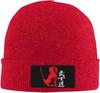 Japanese Kanji Samurai Bushido Peaked Unisexs Winter Beanie Hat Warm Knit Cuffed Ski Skull Cap Black