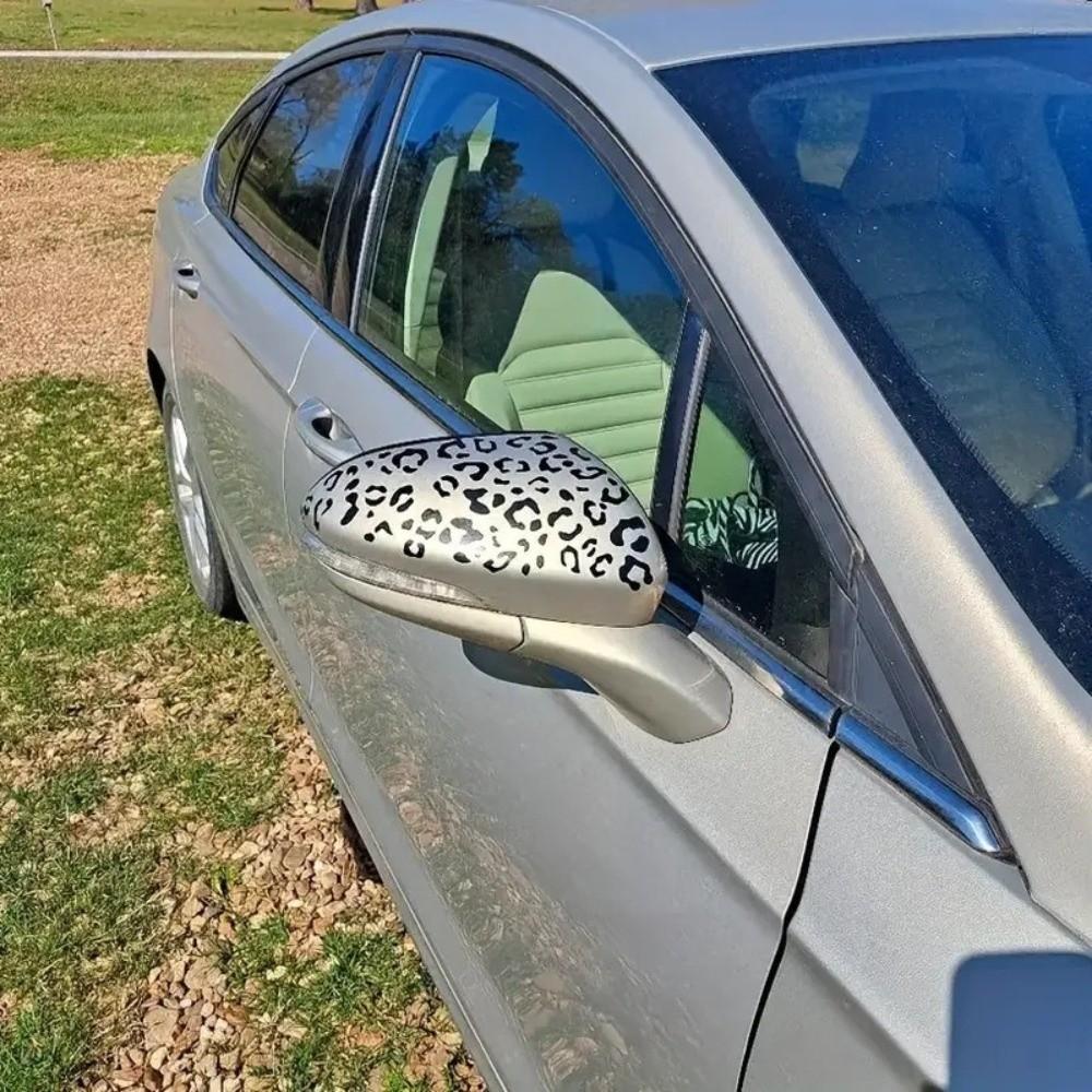 Adesivo in Vinile PVC Stampa Leopardo Decorazione Murale Adesivi Fai da Te per Auto Specchietto Retrovisore Auto